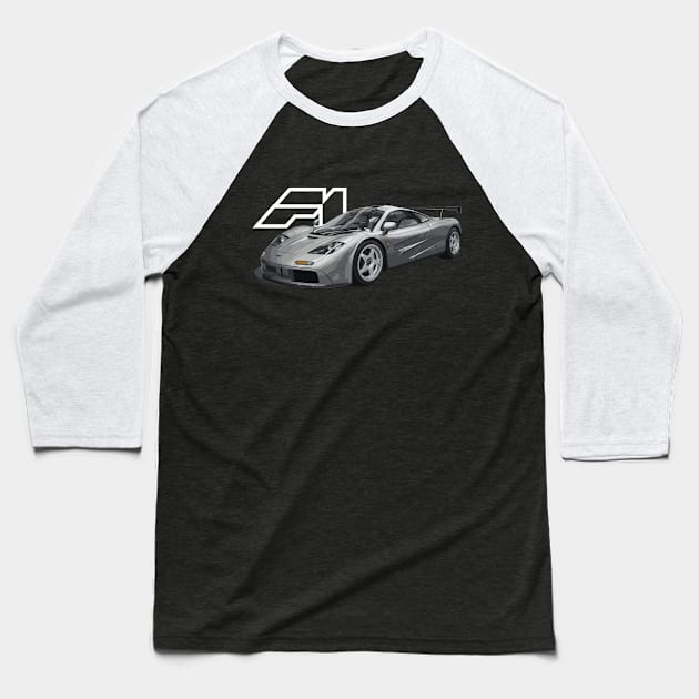 McLaren F1 GTR Baseball T-Shirt by cowtown_cowboy